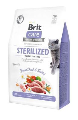 Brit Care Cat Grain-Free Sterilized Weight Control Duck 7kg - Katzenfutter