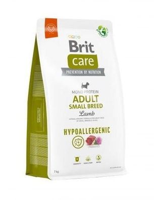 Brit Care Dog Hypoallergenic Adult Small Breed Lamb 7kg - Hundefutter Lamb
