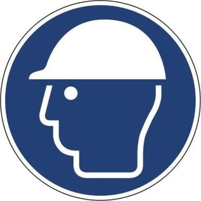 Gebotszeichen Kopfschutz benutzen M014 200×200 mm (2 Stk.)