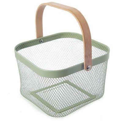 GRÜNER Aufbewahrungskorb aus Metall, 27 x 24,5 x 17,5 cm