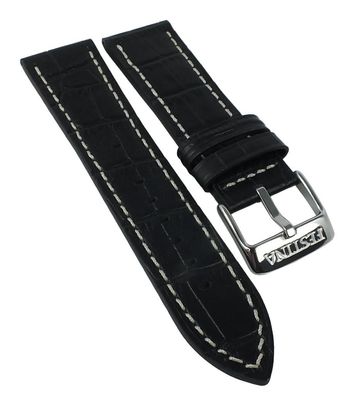 Festina | Uhrenarmband Leder schwarz Krokoprägung helle Naht F20692/4
