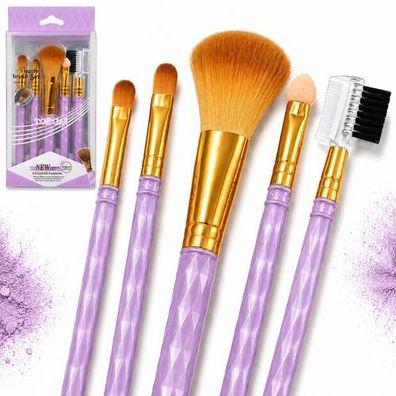 5-teiliges Set multifunktionale Make-up-Pinsel Kosmetikpinsel Violett