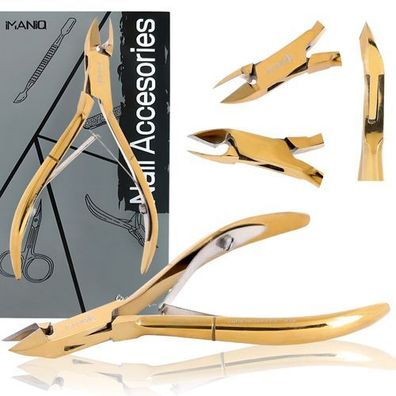 Hautzange Nagelknipser Schere Kosmetik Maniküre Studio SPA gold