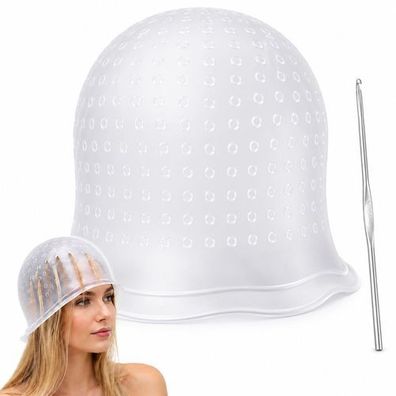 Silikon Strähnenhaube mit Häkelnadel für Highlights & Balayage