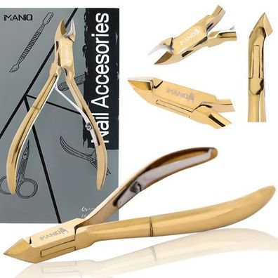 Hautzange Nagelknipser Schere Kosmetik Maniküre Studio SPA gold