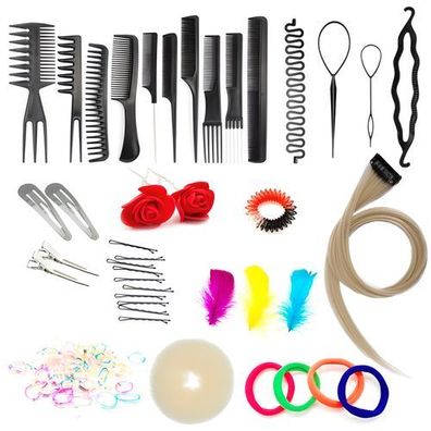 Haarstyling-Set Dutt-Kissen Toupierkamm für Hochsteckfrisuren