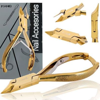 Hautzange Nagelknipser Schere Kosmetik Maniküre Studio SPA gold