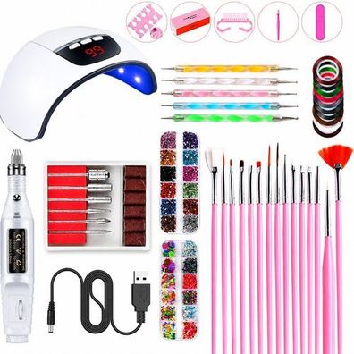 Hybrid-Set: 54W LED-UV-Lampe + Nagelfräser