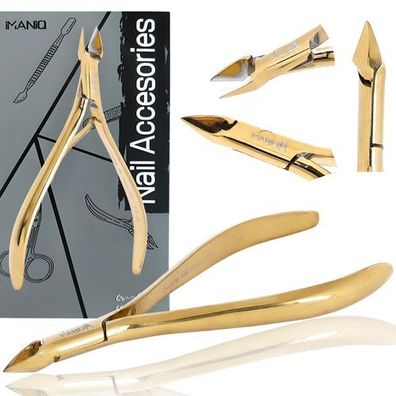 Hautzange Nagelknipser Schere Kosmetik Maniküre Studio SPA gold