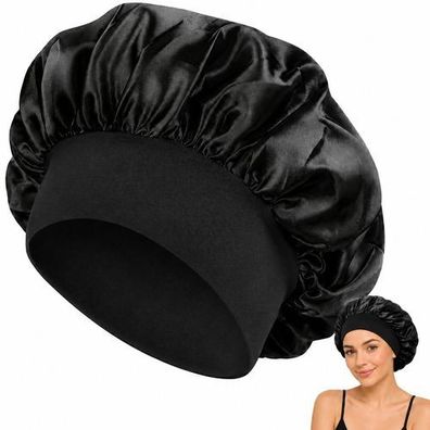 Satin-Schlafhaube mit Gummizug für Haarschutz & Ölkur