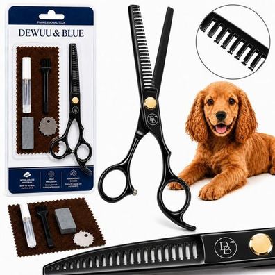Effilierschere für Hunde & Katzen, Grooming Modellierschere für Fellpflege