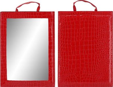 Spiegel Q-32-RED Friseur-Handspiegel groß mit Griff