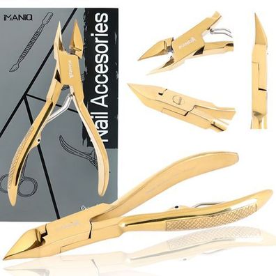 Hautzange Nagelknipser Schere Kosmetik Maniküre Studio SPA gold