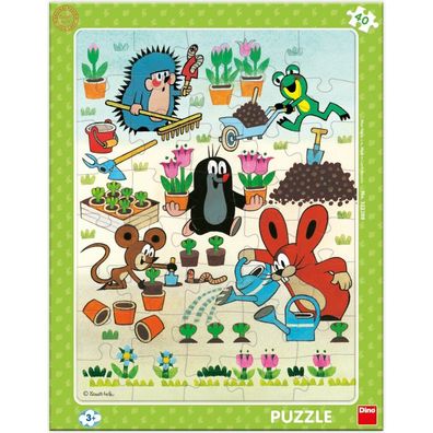 DINO Puzzle Maulwurf Gärtner 40 Teile