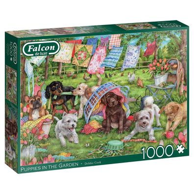 Welpen im Garten 1000 Teile Puzzle