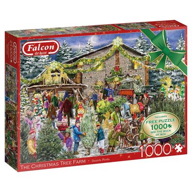 Die Weihnachtsbaumfarm 2x1000 Teile Puzzle