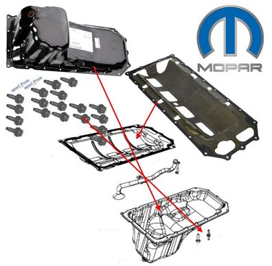 Motorölwanne & Dichtung & Schrauben RAM 5.7L Bj:03-25 (Gen.3 & Gen.4 & Gen.5) Mopar