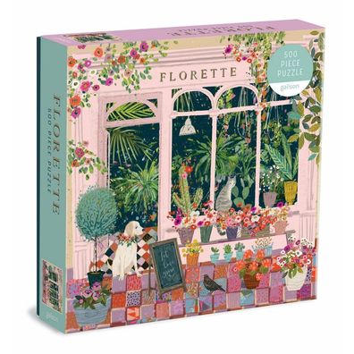 Galison Quadratisches Puzzle Florette Florist 500 Teile