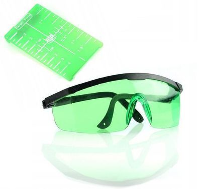 Rosfix Set Zieltafel Grün + Schutzbrille – 10x7 cm, 2 Magnete, 505–540 nm