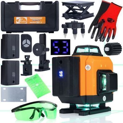 Rosfix Set Laser-Wasserwaage ROT16L – 16 Linien, IP54, 25?m Reichweite