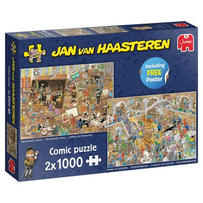 Jan van Haasteren - Ein Ausflug ins Museum 2x1000 Teile Puzzle