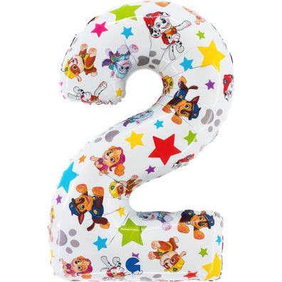 Paw Patrol Star Nummer 2 Folienballon 66 cm