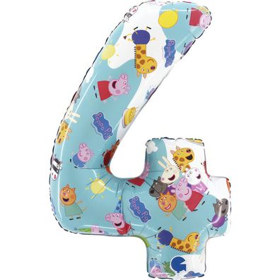 Grabo 1 Balloon XL - Peppa Pig - Number Four