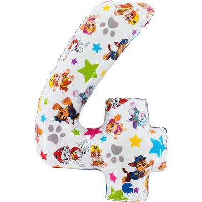 Star Nummer 4 Folienballon 66 cm
