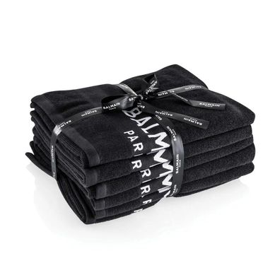 Set, Balmain, Black Bleach Proof Salon, Salon-Textilhandtuch, 6-tlg