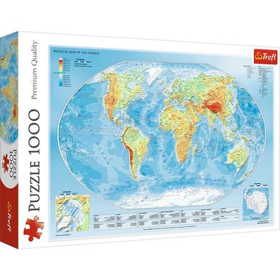 Trefl, Weltkarte, 1000 Teile Puzzle