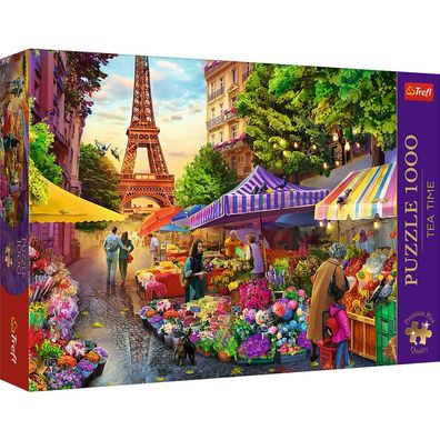 Trefl, Blumenmarkt Paris, 1000 Teile Premium Plus Puzzle
