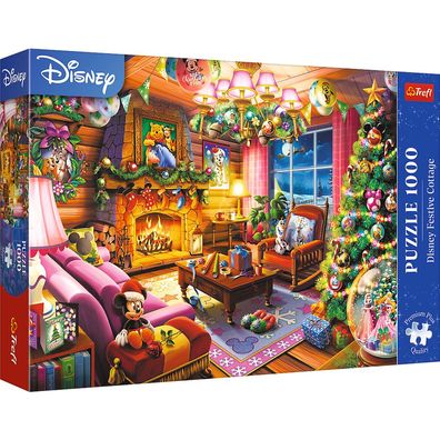 Trefl, Disney Festliches Häuschen, 1000 Teile Premium Plus Puzzle
