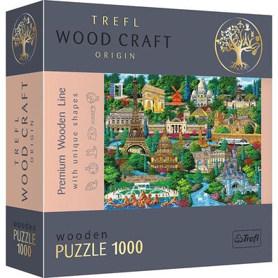 Frankreichs berühmte Plätze 1000 Teile Holzpuzzle