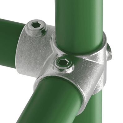 Rohrverbinder Eckstück durchgehend Ø 21,3 mm (1/2") | Temperguss verzinkt | 116T21
