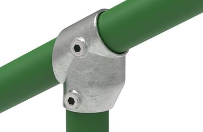 Rohrverbinder T-Stück kurz 30-60° Ø 26,9 mm (3/4") | Temperguss verzinkt | 129A27