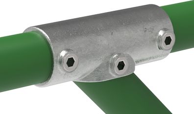 Rohrverbinder T-Stück 30-45° Ø 42,4 mm (1 1/4") | Temperguss verzinkt | 127C42