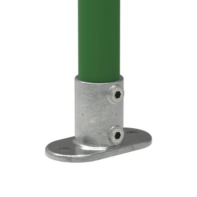 Rohrverbinder Fußplatte oval Ø 42,4 mm (1 1/4") | Temperguss verzinkt | 132C42