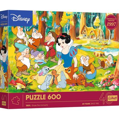 Trefl, Disney Snow White, 600 Teile Puzzle - Jubiläumsausgabe