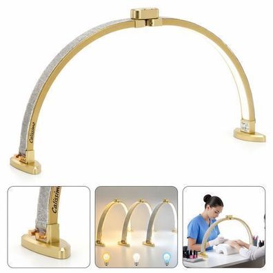 Kosmetikleuchte ARCH Moon LED, schattenfrei, klappbar, Tischmodell in Gold