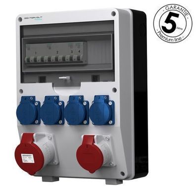Stromverteiler pTD-S 32A 16A 4x230V Siemens und Mennekes Doktorvolt 4852