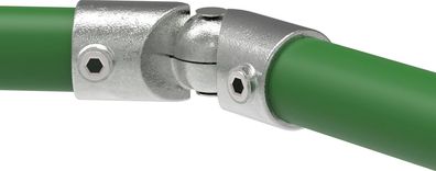 Rohrverbinder Eckstück verstellbar Ø 42,4 mm (1 1/4") | Temperguss verzinkt | 125HC42
