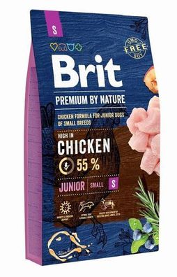 Brit Premium by Nature Small Junior Chicken 8kg - Welpenfutter Kleine Rassen