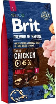 Brit Premium by Nature Adult L Chicken 8kg - Hundefutter Große Rassen