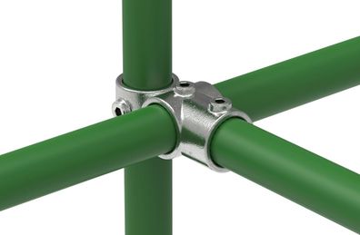 Rohrverbinder Kreuz-T-Stück kombiniert Ø 42,4 mm (1 1/4") | Temperguss verzinkt |