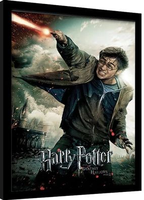 Gerahmte Poster Harry Potter: Deathly Hallows Part 2 - Wand 34.3 × 44.5 cm