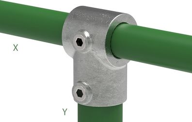 Rohrverbinder T-Stück kurz Ø 42,4 mm (1 1/4") / 48,3 mm (1 1/2") | Temperguss