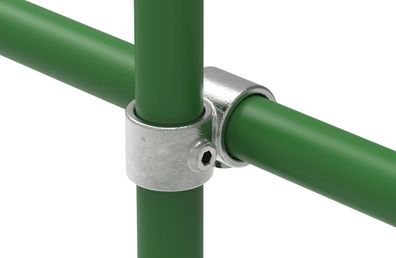 Rohrverbinder Kreuzstück vorgesetzt 90° reduziert Ø 42,4 mm (1 1/4") / 33,7 mm (1") |