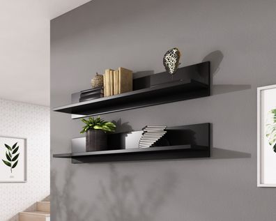 Hängeregal Soho S-5 modernes Wohnzimmer Schwarz