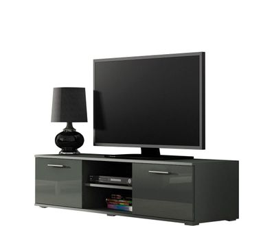 Fernsehschrank Soho S-4 modernes Wohnzimmer Grau / Hochglanz