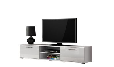 Fernsehschrank Soho S-3 modernes Wohnzimmer Weiß / Hochglanz